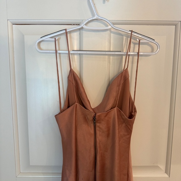 New! Alice + Olivia Harmony Satin Mini Slip Dress Rose Pink 45622 - Picture 7 of 14